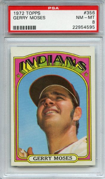 1972 Topps 356 Gerry Moses PSA NM-MT 8
