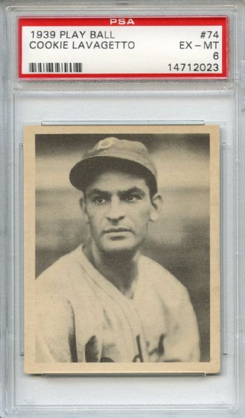 1939 Play Ball 74 Cookie Lavagetto PSA EX-MT 6