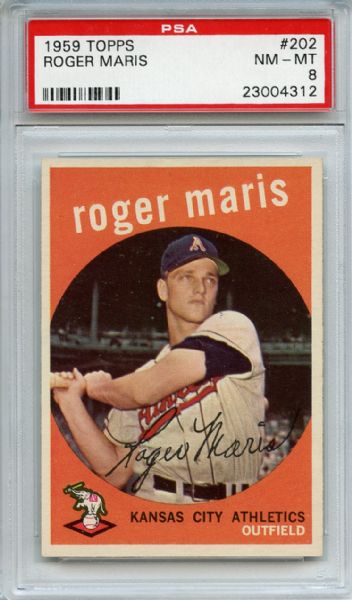 1959 Topps 202 Roger Maris PSA NM-MT 8