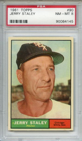 1961 Topps 90 Jerry Staley PSA NM-MT 8