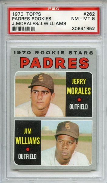 1970 Topps 262 San Diego Padres Rookies PSA NM-MT 8