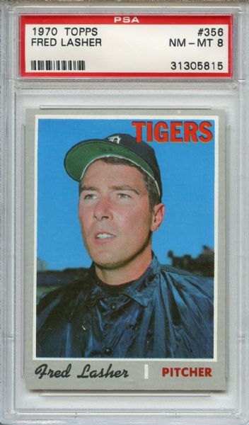 1970 Topps 356 Fred Lasher PSA NM-MT 8