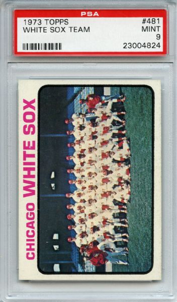 1973 Topps 481 Chicago White Sox Team PSA MINT 9