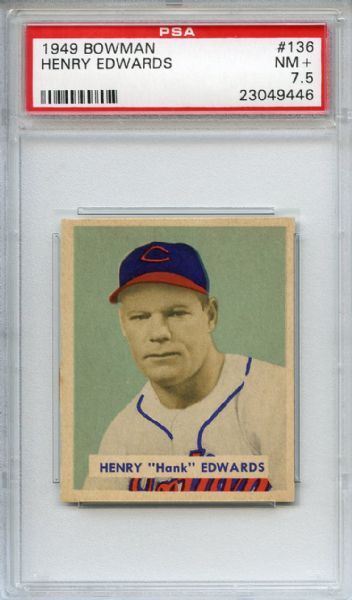 1949 Bowman 136 Henry Edwards PSA NM+ 7.5