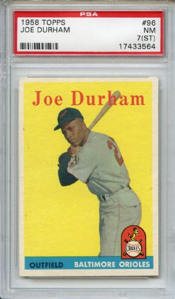 1958 Topps 96 Joe Durham PSA NM 7 (ST)