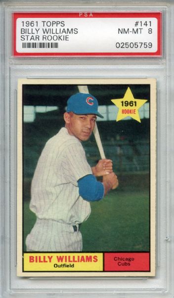 1961 Topps 141 Billy Williams RC PSA NM-MT 8