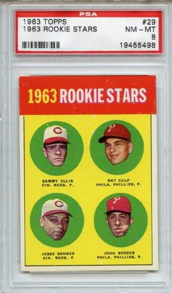 1963 Topps 29 Rookie Stars PSA NM-MT 8