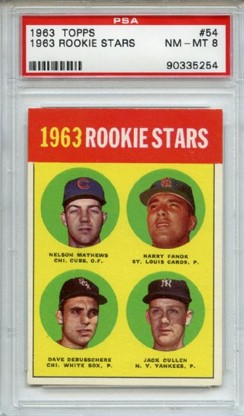 1963 Topps 54 Rookie Stars Dave Debusschere PSA NM-MT 8