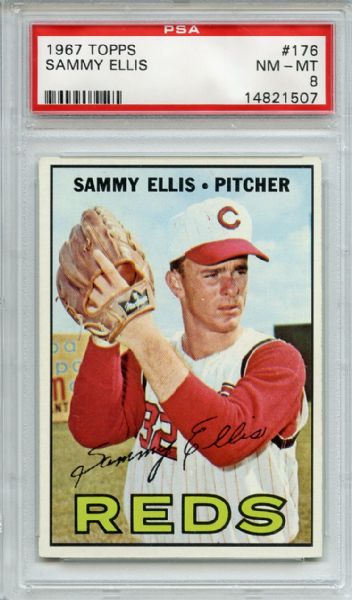 1967 Topps 176 Sammy Ellis PSA NM-MT 8