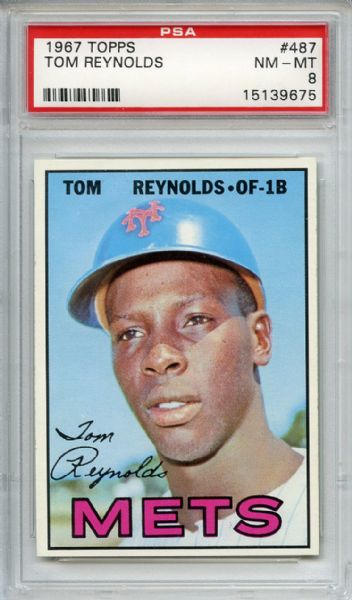 1967 Topps 487 Tom Reynolds PSA NM-MT 8