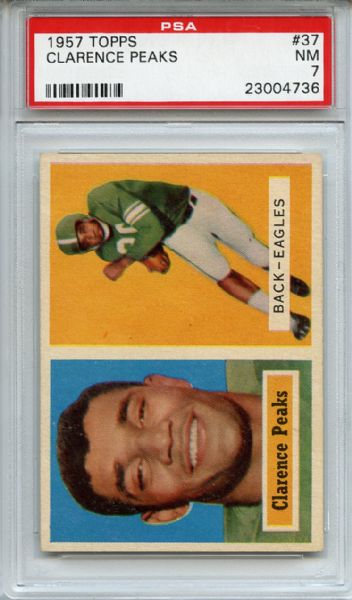 1957 Topps 37 Clarence Peaks PSA NM 7