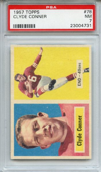 1957 Topps 78 Clyde Conner PSA NM 7