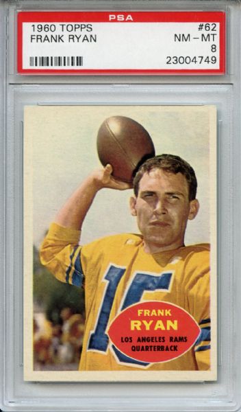 1960 Topps 62 Frank Ryan PSA NM-MT 8