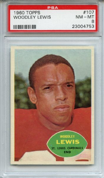 1960 Topps 107 Woodley Lewis PSA NM-MT 8