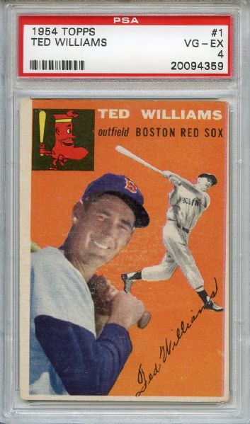 1954 Topps 1 Ted Williams PSA VG-EX 4