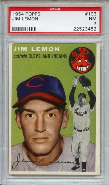 1954 Topps 103 Jim Lemon PSA NM 7