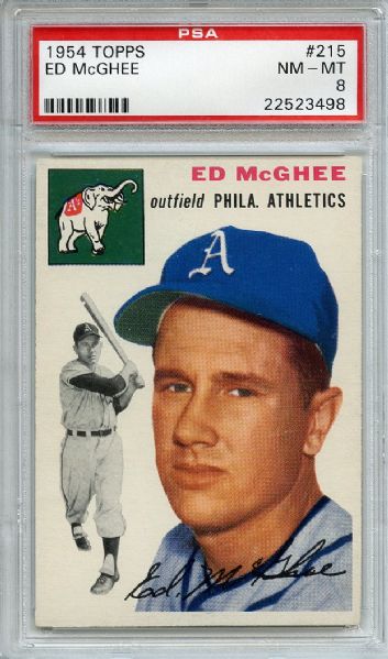 1954 Topps 215 Ed McGhee PSA NM-MT 8