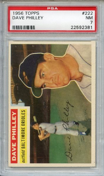 1956 Topps 222 Dave Philley PSA NM 7