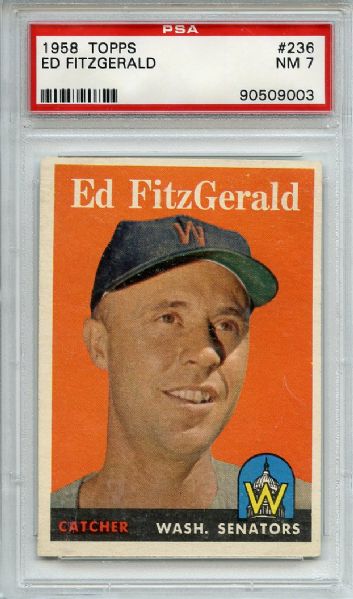 1958 Topps 236 Ed Fitzgerald PSA NM 7