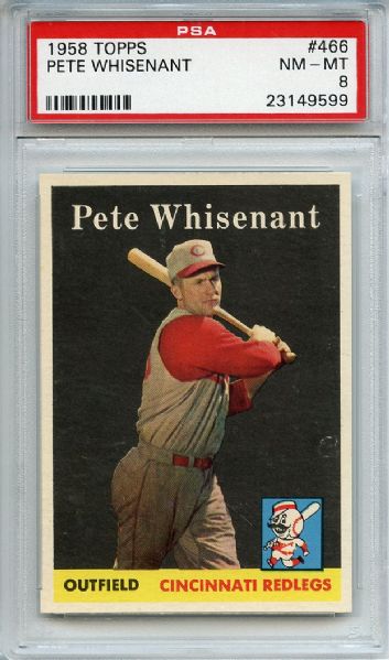 1958 Topps 466 Pete Whisenant PSA NM-MT 8