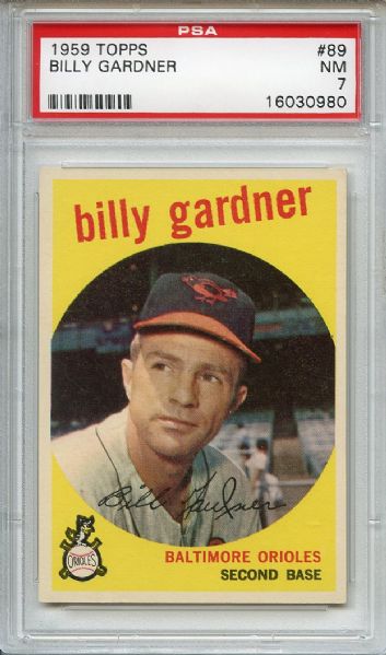 1959 Topps 89 Billy Gardner PSA NM 7