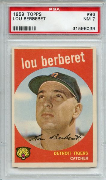 1959 Topps 96 Lou Berberet PSA NM 7