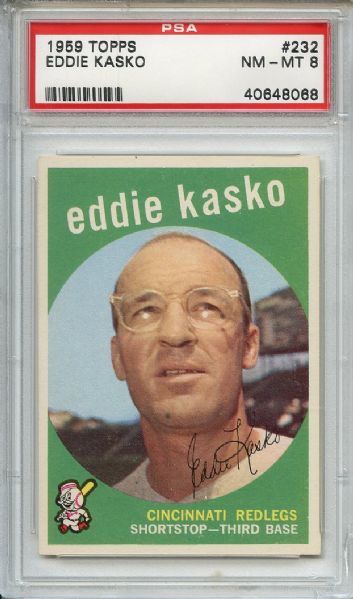1959 Topps 232 Eddie Kasko PSA NM-MT 8