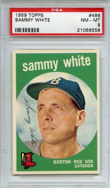 1959 Topps 486 Sammy White PSA NM-MT 8