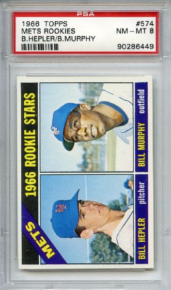 1966 Topps 574 New York Mets Rookies PSA NM-MT 8