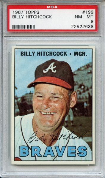1967 Topps 199 Billy Hitchcock PSA NM-MT 8