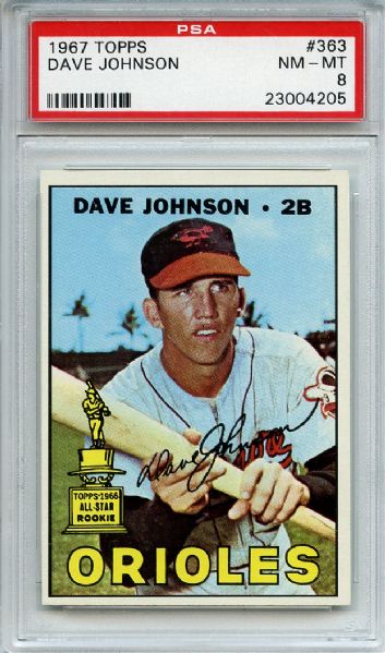 1967 Topps 363 Dave Johnson PSA NM-MT 8
