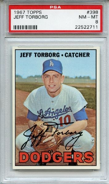 1967 Topps 398 Jeff Torborg PSA NM-MT 8