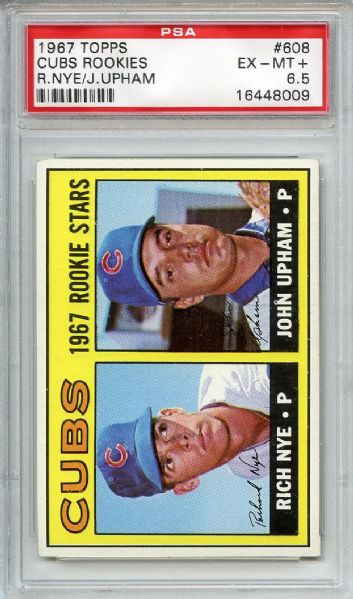 1967 Topps 608 Chicago Cubs Rookies PSA EX-MT+ 6.5