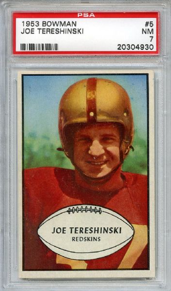 1953 Bowman 5 Joe Tereshinski PSA NM 7
