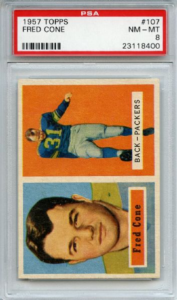 1957 Topps 107 Fred Cone PSA NM-MT 8