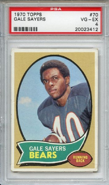 1970 Topps 70 Gale Sayers PSA VG-EX 4