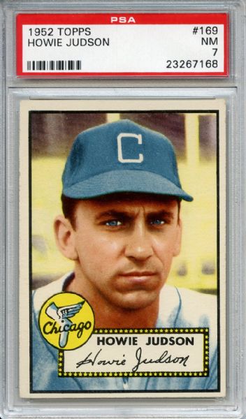 1952 Topps 169 Howie Judson PSA NM 7