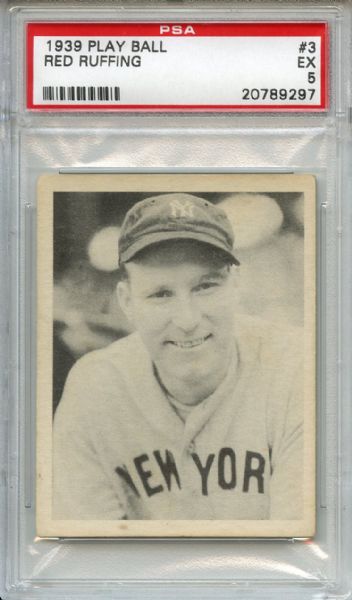 1939 Play Ball 3 Red Ruffing PSA EX 5