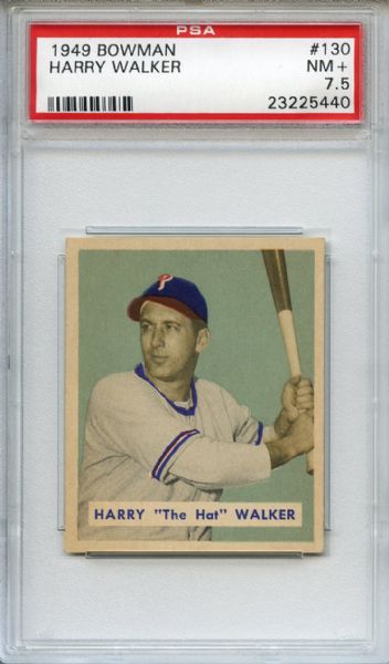 1949 Bowman 130 Harry Walker PSA NM+ 7.5