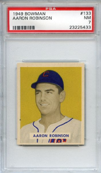 1949 Bowman 133 Aaron Robinson PSA NM 7