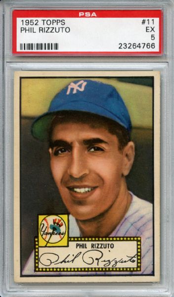 1952 Topps 11 Phil Rizzuto Red Back PSA EX 5