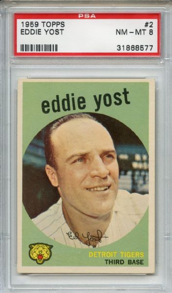 1959 Topps 2 Eddie Yost PSA NM-MT 8
