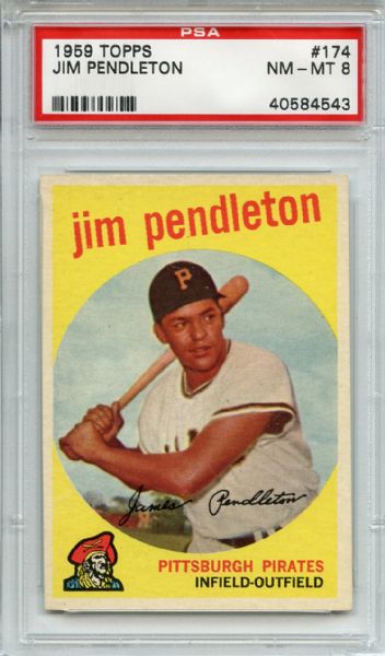1959 Topps 174 Jim Pendleton PSA NM-MT 8