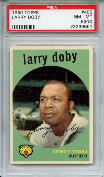 1959 Topps 455 Larry Doby PSA NM-MT 8 (PD)