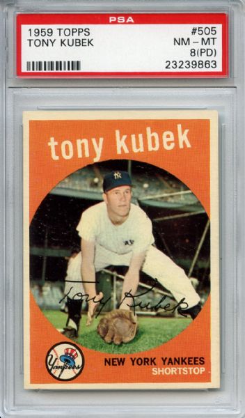 1959 Topps 505 Tony Kubek PSA NM-MT 8 (PD)