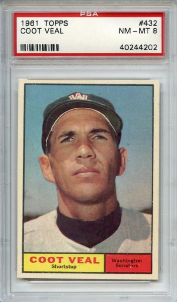 1961 Topps 432 Coot Veal PSA NM-MT 8