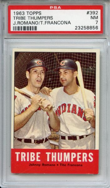 1963 Topps 392 Tribe Thumpers PSA NM 7