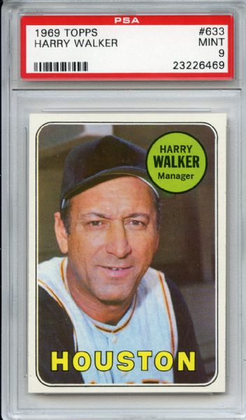 1969 Topps 633 Harry Walker PSA MINT 9