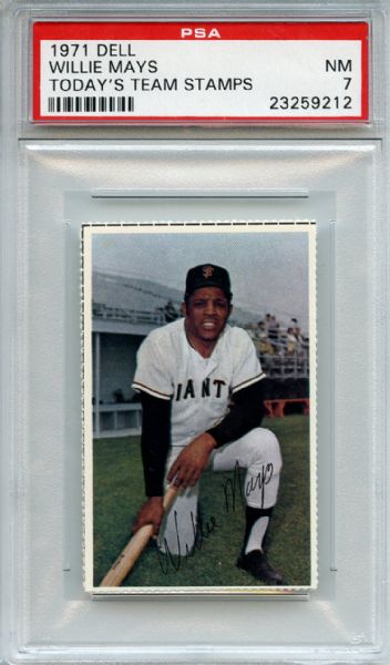 1971 Dell Team Stamps Willie Mays PSA NM 7