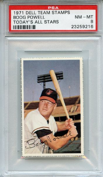 1971 Dell Team Stamps Boog Powell PSA NM-MT 8
